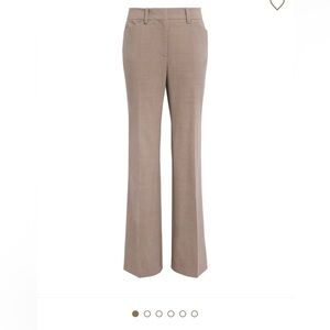 LAFAYETTE 148 Wool-Blend Reade Straight Trousers Tan size 12 Stratch